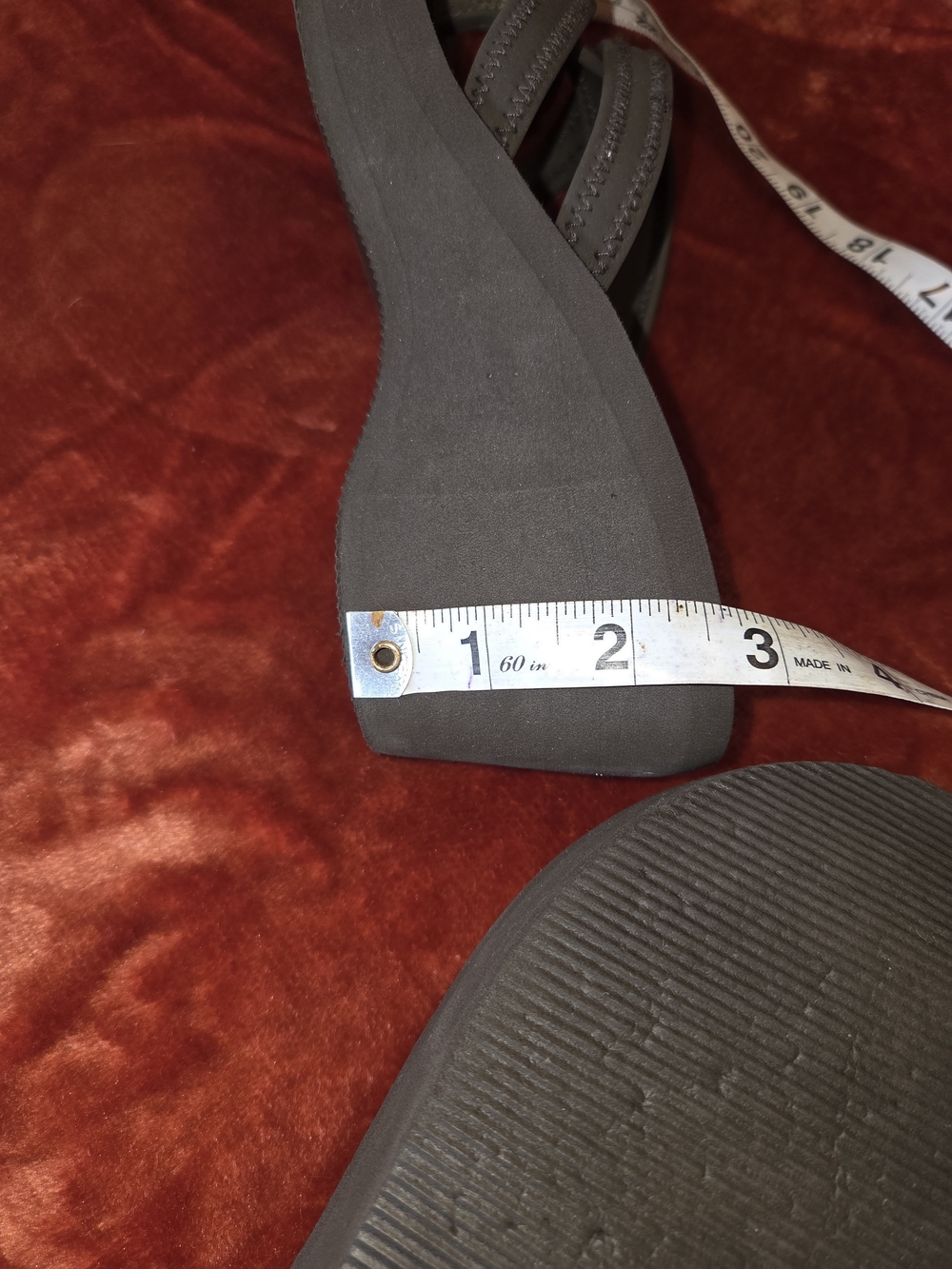 Wedge Flip Flop Sandals in Dark Brown - Picture 5 of 6